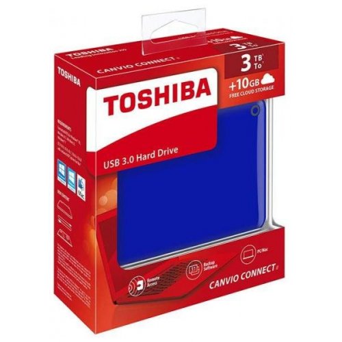 Внешний HDD Toshiba Canvio Connect II 3TB (HDTC830EL3CA) Blue купить в Украине | Telemart фото