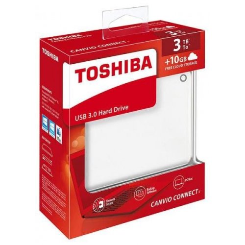 Внешний HDD Toshiba Canvio Connect II 3TB (HDTC830EW3CA) White купить в Украине | Telemart фото