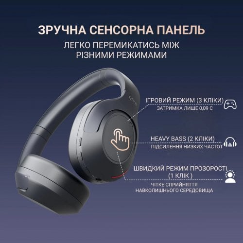 Купити Навушники Fifine X3 Wireless Black - ціна в Києві, Львові, Вінниці, Хмельницькому, Франківську, Україні | інтернет-магазин TELEMART.UA фото