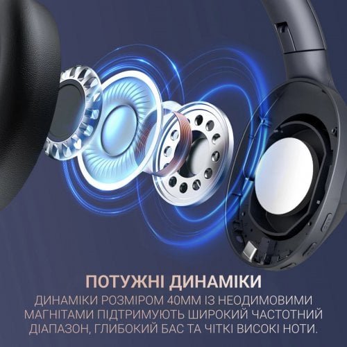 Купити Навушники Fifine X3 Wireless Black - ціна в Києві, Львові, Вінниці, Хмельницькому, Франківську, Україні | інтернет-магазин TELEMART.UA фото