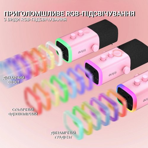 Купить Микрофон Fifine TAM8 Pink - цена в Харькове, Киеве, Днепре, Одессе
в интернет-магазине Telemart фото