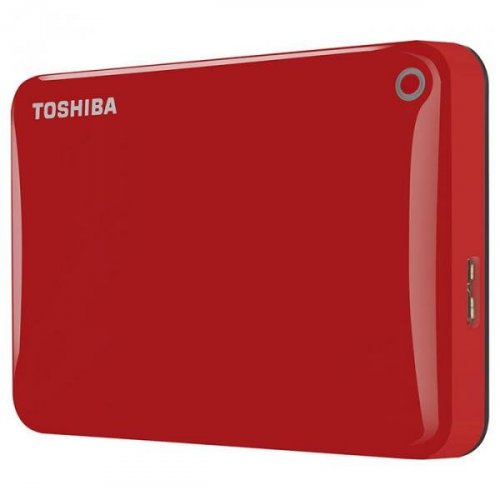 Купить Внешний HDD Toshiba Canvio Connect II 500GB (HDTC805ER3AA) Red - цена в Харькове, Киеве, Днепре, Одессе
в интернет-магазине Telemart фото