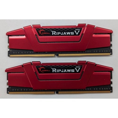 Купить Озу G.Skill DDR4 16GB (2x8GB) 3600Mhz Ripjaws V Red (F4-3600C19D-16GVRB) (Восстановлено продавцом, 710524) с проверкой совместимости: обзор, характеристики, цена в Киеве, Днепре, Одессе, Харькове, Украине | интернет-магазин TELEMART.UA фото