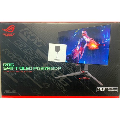 Купити Уцінка монітор Asus 26.5" ROG Swift OLED PG27AQDP (90LM0A20-B01A70) Black (Пошкоджено пакування, 710572) - ціна в Києві, Львові, Вінниці, Хмельницькому, Франківську, Україні | інтернет-магазин TELEMART.UA фото