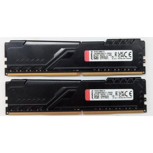 Озп Kingston DDR4 16GB (2x8GB) 3200Mhz FURY Beast Black (KF432C16BBK2/16) (Відновлено продавцем, 710671) купити з перевіркою сумісності: огляд, характеристики, ціна у Києві, Львові, Вінниці, Хмельницькому, Івано-Франківську, Україні | інтернет-магазин TELEMART.UA фото