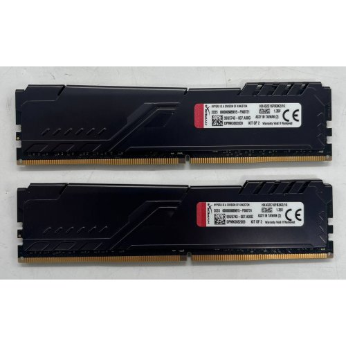 Озп HyperX DDR4 16GB (2x8GB) 3200Mhz Fury Black (HX432C16FB3K2/16) (Відновлено продавцем, 710886) купити з перевіркою сумісності: огляд, характеристики, ціна у Києві, Львові, Вінниці, Хмельницькому, Івано-Франківську, Україні | інтернет-магазин TELEMART.UA фото