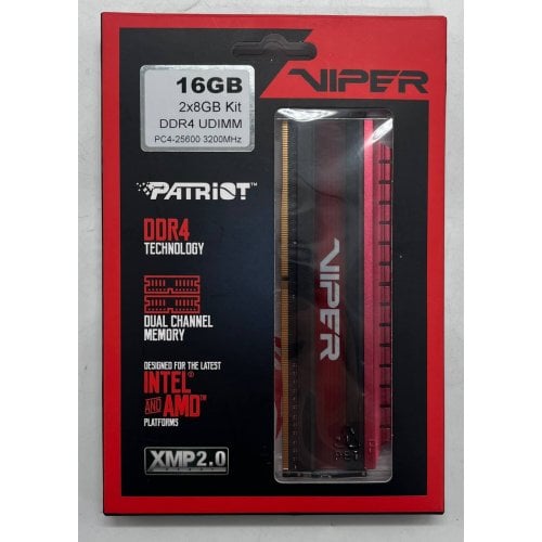 Купить Озу Patriot DDR4 16GB (2x8GB) 3200Mhz Viper 4 Series (PV416G320C6K) (Восстановлено продавцом, 710958) с проверкой совместимости: обзор, характеристики, цена в Киеве, Днепре, Одессе, Харькове, Украине | интернет-магазин TELEMART.UA фото