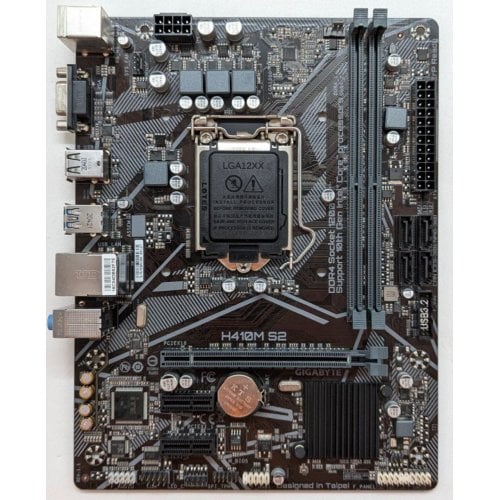 Материнська плата Gigabyte H410M S2 (s1200, Intel H410) (Відновлено продавцем, 711173) купити з перевіркою сумісності: огляд, характеристики, ціна у Києві, Львові, Вінниці, Хмельницькому, Івано-Франківську, Україні | інтернет-магазин TELEMART.UA фото