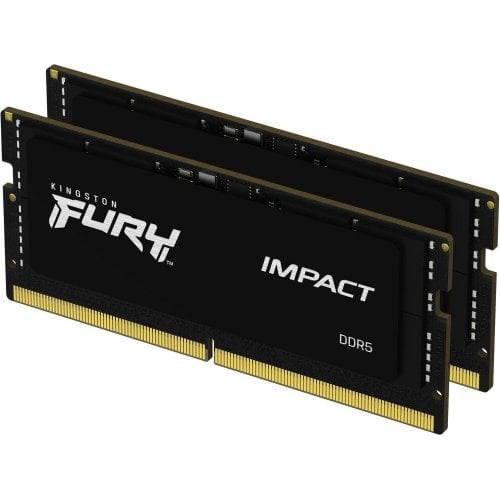 Уцінка озп Kingston SODIMM DDR5 32GB (2x16GB) 6000Mhz FURY Impact Black (KF560S38IBK2-32) (вскрите пакування, 711201) купити з перевіркою сумісності: огляд, характеристики, ціна у Києві, Львові, Вінниці, Хмельницькому, Івано-Франківську, Україні | інтернет-магазин TELEMART.UA фото