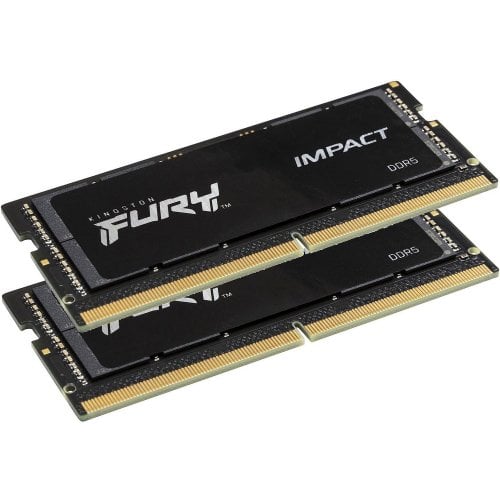 Уцінка озп Kingston SODIMM DDR5 32GB (2x16GB) 6000Mhz FURY Impact Black (KF560S38IBK2-32) (вскрите пакування, 711201) купити з перевіркою сумісності: огляд, характеристики, ціна у Києві, Львові, Вінниці, Хмельницькому, Івано-Франківську, Україні | інтернет-магазин TELEMART.UA фото