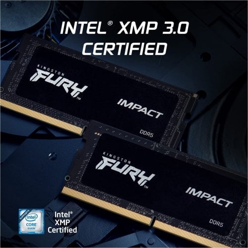 Уцінка озп Kingston SODIMM DDR5 32GB (2x16GB) 6000Mhz FURY Impact Black (KF560S38IBK2-32) (вскрите пакування, 711201) купити з перевіркою сумісності: огляд, характеристики, ціна у Києві, Львові, Вінниці, Хмельницькому, Івано-Франківську, Україні | інтернет-магазин TELEMART.UA фото