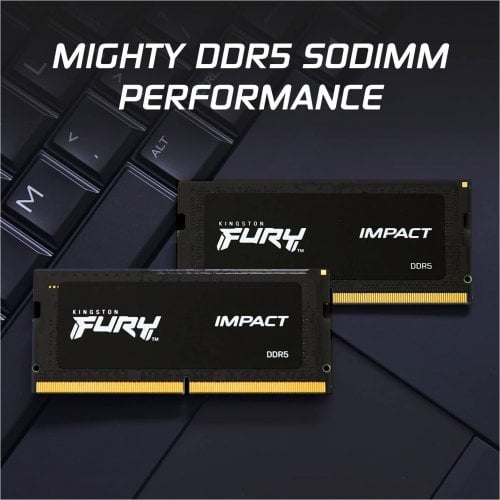 Уцінка озп Kingston SODIMM DDR5 32GB (2x16GB) 6000Mhz FURY Impact Black (KF560S38IBK2-32) (вскрите пакування, 711201) купити з перевіркою сумісності: огляд, характеристики, ціна у Києві, Львові, Вінниці, Хмельницькому, Івано-Франківську, Україні | інтернет-магазин TELEMART.UA фото