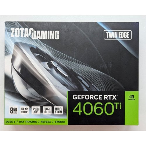 Купить Видеокарта Zotac GeForce RTX 4060 Ti Gaming Twin Edge 8192MB (ZT-D40610E-10M) (Восстановлено продавцом, 711203) с проверкой совместимости: обзор, характеристики, цена в Киеве, Днепре, Одессе, Харькове, Украине | интернет-магазин TELEMART.UA фото