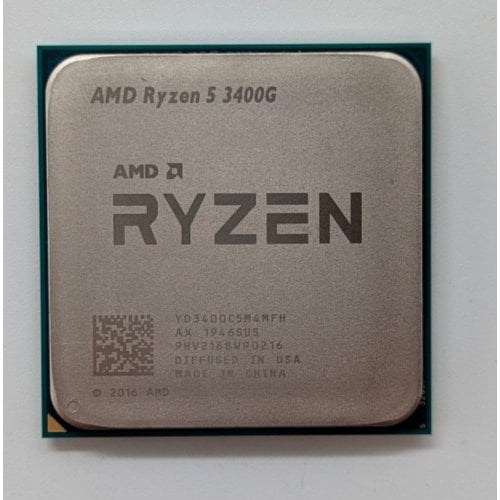 Процесор AMD Ryzen 5 3400G 3.7(4.2)GHz 4MB sAM4 Tray (YD3400C5M4MFH) (Відновлено продавцем, 711233) купити з перевіркою сумісності: огляд, характеристики, ціна у Києві, Львові, Вінниці, Хмельницькому, Івано-Франківську, Україні | інтернет-магазин TELEMART.UA фото