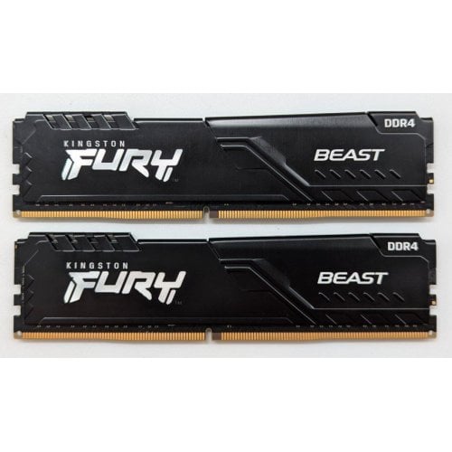 Озп Kingston DDR4 16GB (2x8GB) 3600Mhz FURY Beast Black (KF436C17BBK2/16) (Відновлено продавцем, 711242) купити з перевіркою сумісності: огляд, характеристики, ціна у Києві, Львові, Вінниці, Хмельницькому, Івано-Франківську, Україні | інтернет-магазин TELEMART.UA фото