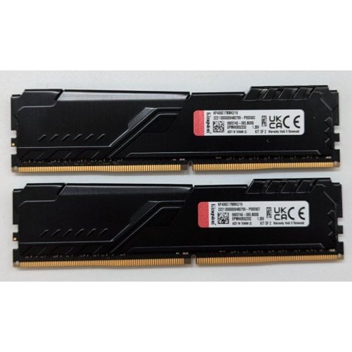 Озп Kingston DDR4 16GB (2x8GB) 3600Mhz FURY Beast Black (KF436C17BBK2/16) (Відновлено продавцем, 711242) купити з перевіркою сумісності: огляд, характеристики, ціна у Києві, Львові, Вінниці, Хмельницькому, Івано-Франківську, Україні | інтернет-магазин TELEMART.UA фото