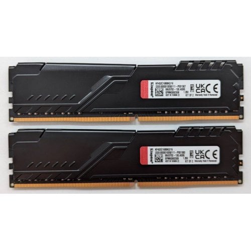 Купить Озу Kingston DDR4 16GB (2x8GB) 3200Mhz FURY Beast Black (KF432C16BBK2/16) (Восстановлено продавцом, 711358) с проверкой совместимости: обзор, характеристики, цена в Киеве, Днепре, Одессе, Харькове, Украине | интернет-магазин TELEMART.UA фото