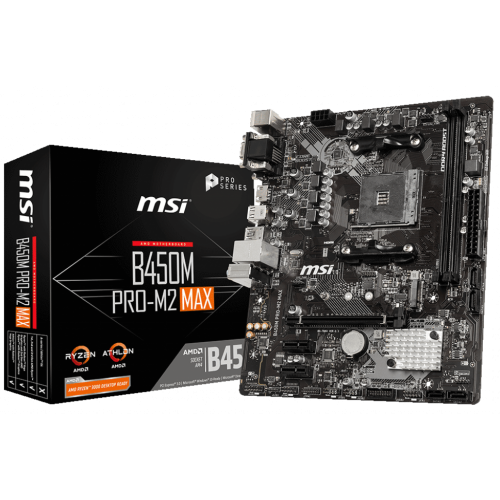 Купить Материнская плата MSI B450M PRO-M2 MAX (sAM4, AMD B450) (Восстановлено продавцом, 711649) с проверкой совместимости: обзор, характеристики, цена в Киеве, Днепре, Одессе, Харькове, Украине | интернет-магазин TELEMART.UA фото