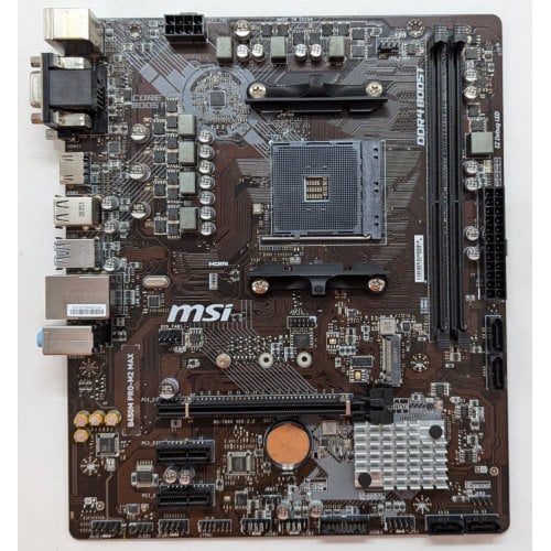 Купить Материнская плата MSI B450M PRO-M2 MAX (sAM4, AMD B450) (Восстановлено продавцом, 711649) с проверкой совместимости: обзор, характеристики, цена в Киеве, Днепре, Одессе, Харькове, Украине | интернет-магазин TELEMART.UA фото