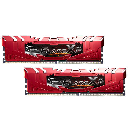 Купить Озу G.Skill DDR4 16GB (2x8GB) 2400Mhz Flare X Red for AMD (F4-2400C15D-16GFXR) (Восстановлено продавцом, 711656) с проверкой совместимости: обзор, характеристики, цена в Киеве, Днепре, Одессе, Харькове, Украине | интернет-магазин TELEMART.UA фото