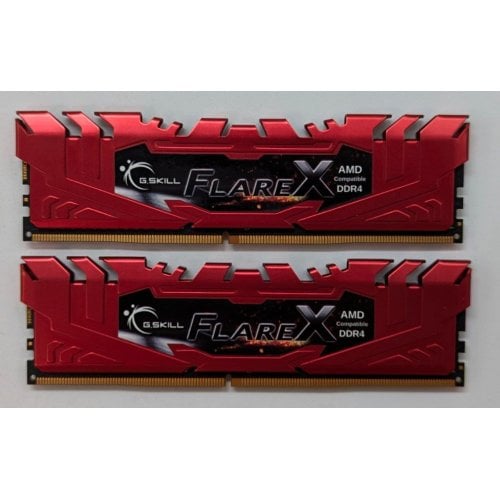 Купить Озу G.Skill DDR4 16GB (2x8GB) 2400Mhz Flare X Red for AMD (F4-2400C15D-16GFXR) (Восстановлено продавцом, 711656) с проверкой совместимости: обзор, характеристики, цена в Киеве, Днепре, Одессе, Харькове, Украине | интернет-магазин TELEMART.UA фото