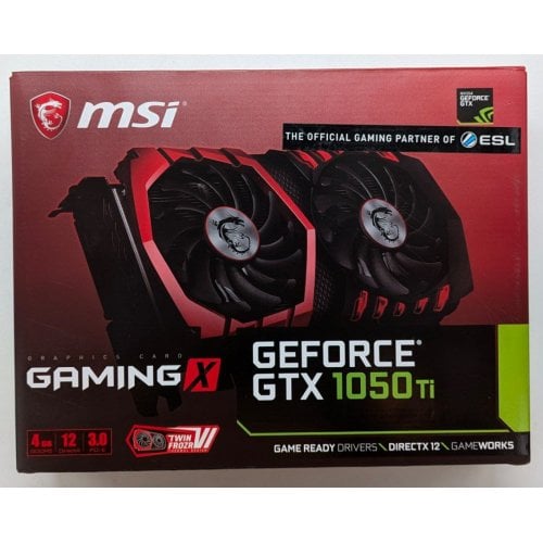 Купить Видеокарта MSI GeForce GTX 1050 Ti Gaming X 4096MB (GTX 1050 TI GAMING X 4G) (Восстановлено продавцом, 711723) с проверкой совместимости: обзор, характеристики, цена в Киеве, Днепре, Одессе, Харькове, Украине | интернет-магазин TELEMART.UA фото