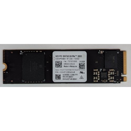 Купить Ssd-диск Western Digital SN740 512GB M.2 (2230 PCI-E) (SDDPTQD-512G) (Восстановлено продавцом, 711736) с проверкой совместимости: обзор, характеристики, цена в Киеве, Днепре, Одессе, Харькове, Украине | интернет-магазин TELEMART.UA фото