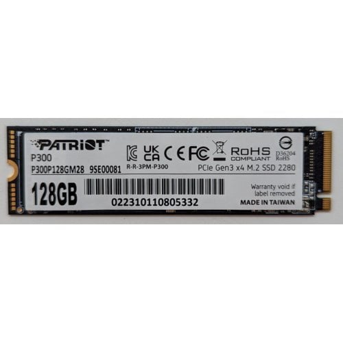 Купить Ssd-диск Patriot P300 128GB M.2 (2280 PCI-E) NVMe x4 (P300P128GM28) (Восстановлено продавцом, 711738) с проверкой совместимости: обзор, характеристики, цена в Киеве, Днепре, Одессе, Харькове, Украине | интернет-магазин TELEMART.UA фото