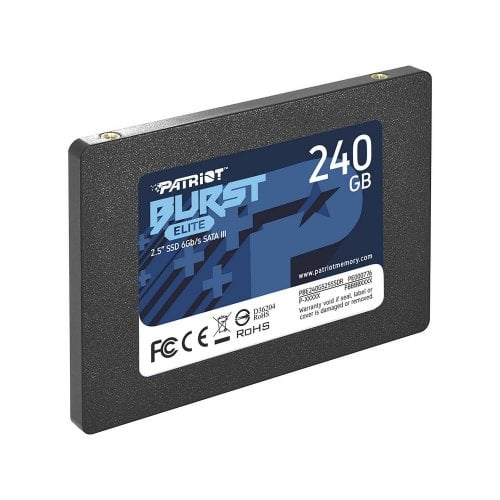 Купить Уценка ssd-диск Patriot Burst Elite 3D NAND TLC 240GB 2.5" (PBE240GS25SSDR) (Повреждена упаковка, 711821) с проверкой совместимости: обзор, характеристики, цена в Киеве, Днепре, Одессе, Харькове, Украине | интернет-магазин TELEMART.UA фото