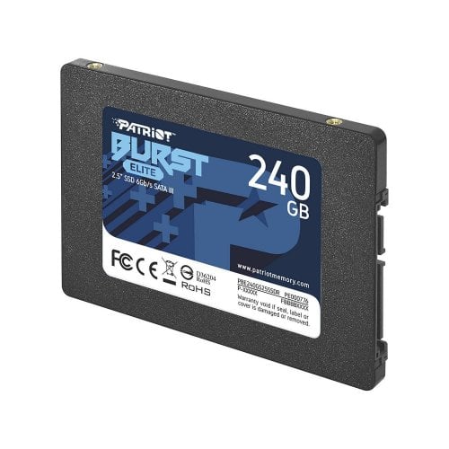 Купить Уценка ssd-диск Patriot Burst Elite 3D NAND TLC 240GB 2.5" (PBE240GS25SSDR) (Повреждена упаковка, 711821) с проверкой совместимости: обзор, характеристики, цена в Киеве, Днепре, Одессе, Харькове, Украине | интернет-магазин TELEMART.UA фото