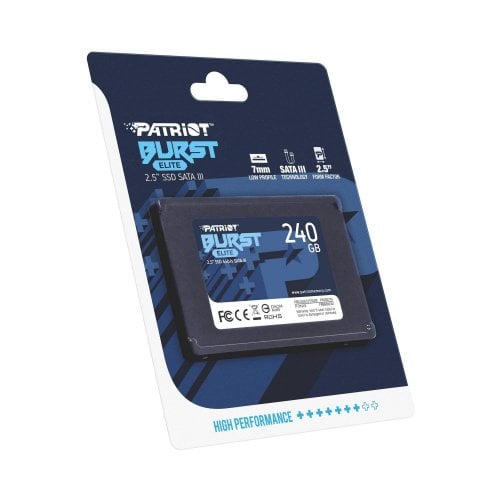 Купить Уценка ssd-диск Patriot Burst Elite 3D NAND TLC 240GB 2.5" (PBE240GS25SSDR) (Повреждена упаковка, 711821) с проверкой совместимости: обзор, характеристики, цена в Киеве, Днепре, Одессе, Харькове, Украине | интернет-магазин TELEMART.UA фото