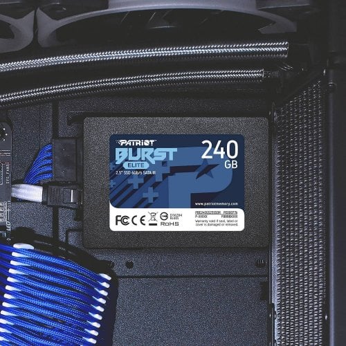 Купить Уценка ssd-диск Patriot Burst Elite 3D NAND TLC 240GB 2.5" (PBE240GS25SSDR) (Повреждена упаковка, 711821) с проверкой совместимости: обзор, характеристики, цена в Киеве, Днепре, Одессе, Харькове, Украине | интернет-магазин TELEMART.UA фото