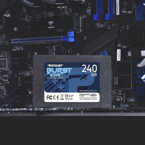 Купить Уценка ssd-диск Patriot Burst Elite 3D NAND TLC 240GB 2.5" (PBE240GS25SSDR) (Повреждена упаковка, 711821) с проверкой совместимости: обзор, характеристики, цена в Киеве, Днепре, Одессе, Харькове, Украине | интернет-магазин TELEMART.UA фото