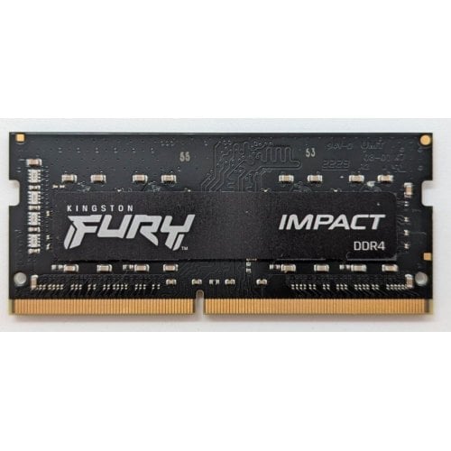 Озп Kingston SODIMM DDR4 16GB 3200Mhz FURY Impact Black (KF432S20IB/16) (Відновлено продавцем, 711856) купити з перевіркою сумісності: огляд, характеристики, ціна у Києві, Львові, Вінниці, Хмельницькому, Івано-Франківську, Україні | інтернет-магазин TELEMART.UA фото