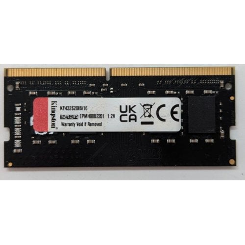 Озп Kingston SODIMM DDR4 16GB 3200Mhz FURY Impact Black (KF432S20IB/16) (Відновлено продавцем, 711856) купити з перевіркою сумісності: огляд, характеристики, ціна у Києві, Львові, Вінниці, Хмельницькому, Івано-Франківську, Україні | інтернет-магазин TELEMART.UA фото