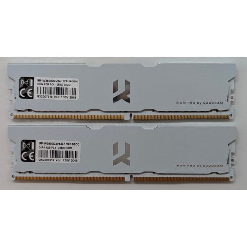 Купить Озу GoodRAM DDR4 16GB (2x8GB) 3600Mhz IRDM Pro (IRP-W3600D4V64L17S/16GDC) (Восстановлено продавцом, 712166) с проверкой совместимости: обзор, характеристики, цена в Киеве, Днепре, Одессе, Харькове, Украине | интернет-магазин TELEMART.UA фото