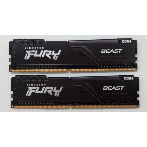 Купить Озу Kingston DDR4 16GB (2x8GB) 3200Mhz FURY Beast Black (KF432C16BBK2/16) (Восстановлено продавцом, 712168) с проверкой совместимости: обзор, характеристики, цена в Киеве, Днепре, Одессе, Харькове, Украине | интернет-магазин TELEMART.UA фото