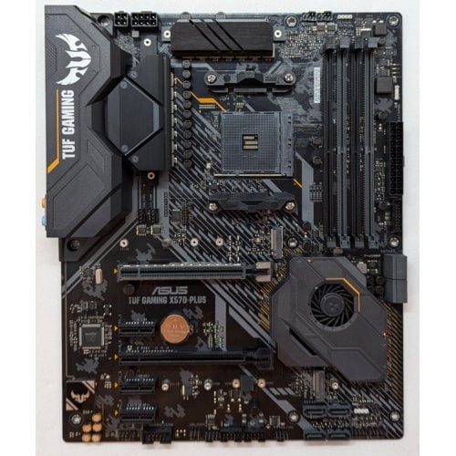 Материнська плата Asus TUF GAMING X570-PLUS (sAM4, AMD X570) (Відновлено продавцем, 712192) купити з перевіркою сумісності: огляд, характеристики, ціна у Києві, Львові, Вінниці, Хмельницькому, Івано-Франківську, Україні | інтернет-магазин TELEMART.UA фото