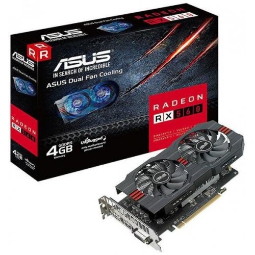 Фото Уценка видеокарта Asus Radeon RX 560 4096MB (RX560-4G) (не товарный вид, 71235)