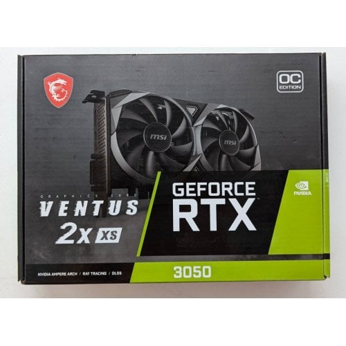 Відеокарта MSI GeForce RTX 3050 VENTUS 2X XS OC 8192MB (RTX 3050 VENTUS 2X XS 8G OC) (Відновлено продавцем, 712471) купити з перевіркою сумісності: огляд, характеристики, ціна у Києві, Львові, Вінниці, Хмельницькому, Івано-Франківську, Україні | інтернет-магазин TELEMART.UA фото