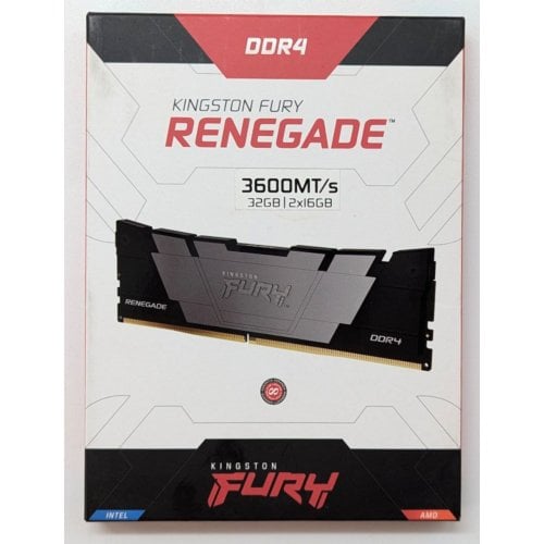 Купить Озу Kingston DDR4 32GB (2x16GB) 3600Mhz FURY Renegade Black (KF436C16RB12K2/32) (Восстановлено продавцом, 712773) с проверкой совместимости: обзор, характеристики, цена в Киеве, Днепре, Одессе, Харькове, Украине | интернет-магазин TELEMART.UA фото