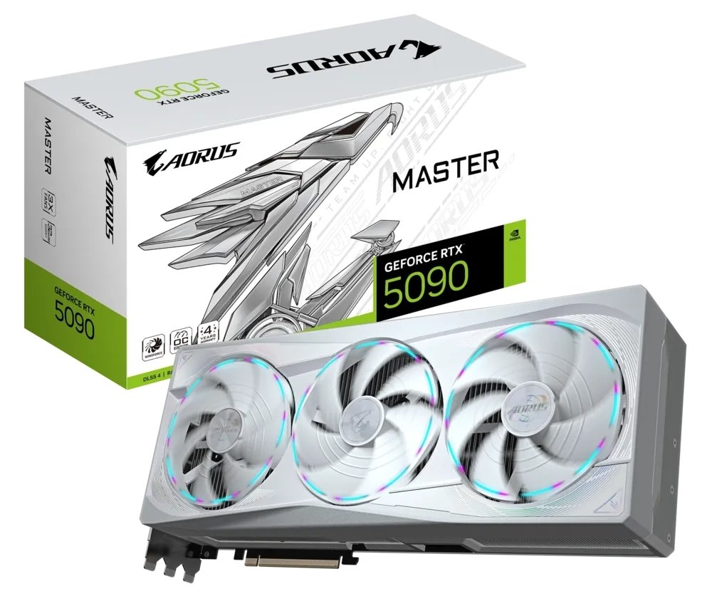 Відеокарта Gigabyte GeForce RTX 5090 AORUS MASTER ICE 32768MB (GV-N5090AORUSM ICE-32GD)