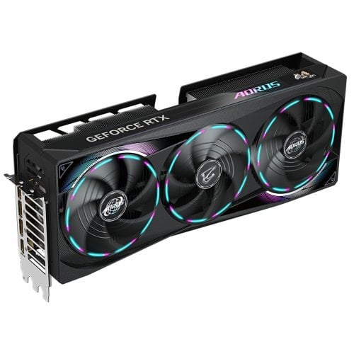 Купить Видеокарта Gigabyte GeForce RTX 5070 Ti AORUS MASTER 16384MB (GV-N507TAORUS M-16GD) с проверкой совместимости: обзор, характеристики, цена в Киеве, Днепре, Одессе, Харькове, Украине | интернет-магазин TELEMART.UA фото