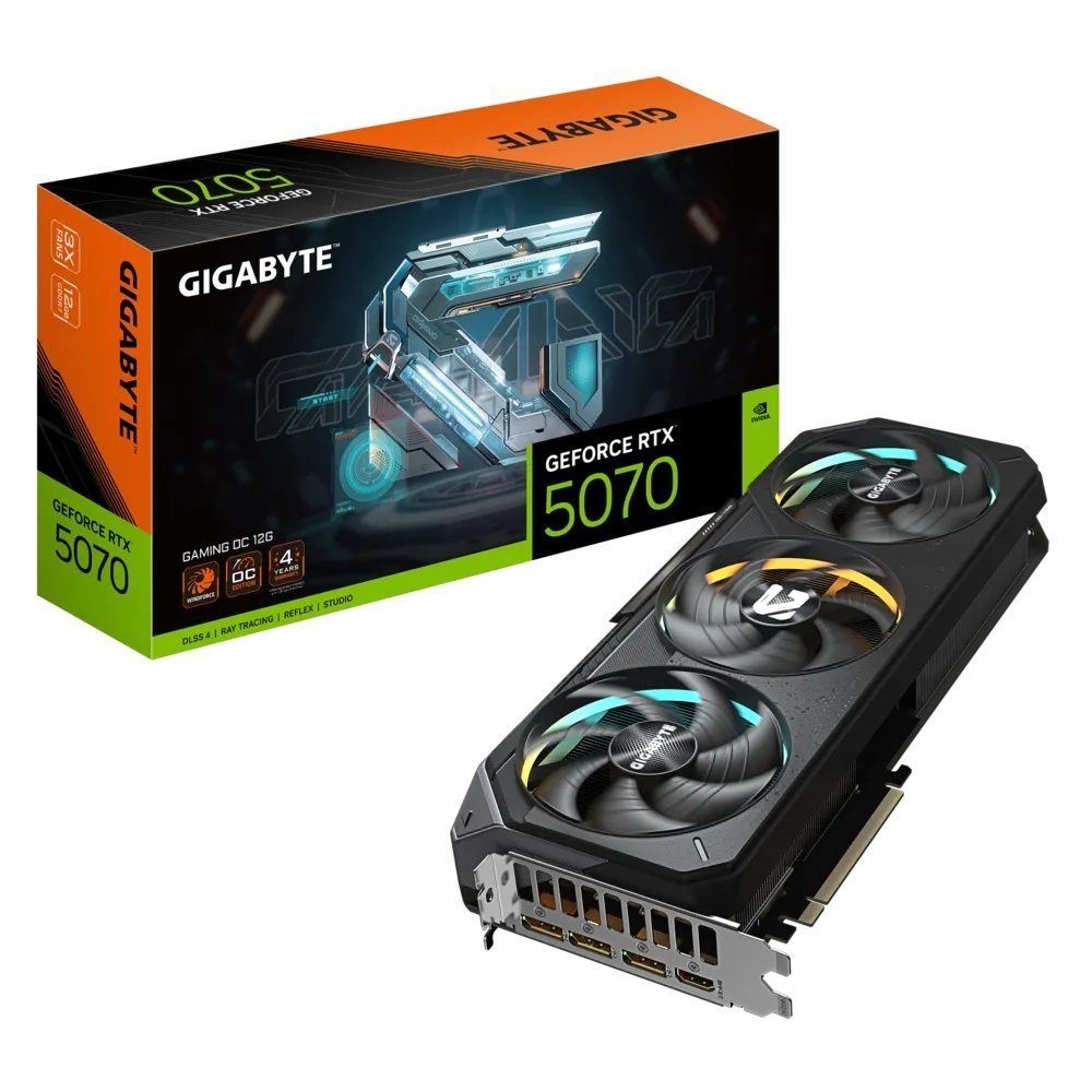 Видеокарта Gigabyte GeForce RTX 5070 GAMING OC 12288MB (GV