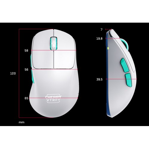 Купить Мышка Cherry Xtrfy M64 Wireless RGB (CX-M64W-WHITE) White - цена в Харькове, Киеве, Днепре, Одессе
в интернет-магазине Telemart фото