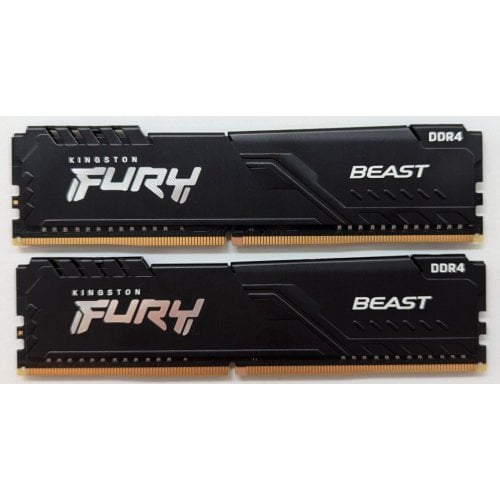 Купить Озу Kingston DDR4 16GB (2x8GB) 3200Mhz FURY Beast Black (KF432C16BBK2/16) (Восстановлено продавцом, 712987) с проверкой совместимости: обзор, характеристики, цена в Киеве, Днепре, Одессе, Харькове, Украине | интернет-магазин TELEMART.UA фото