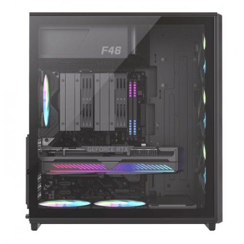 Купить Корпус GAMEMAX F46 Tempered Glass без БП Black с проверкой совместимости: обзор, характеристики, цена в Киеве, Днепре, Одессе, Харькове, Украине | интернет-магазин TELEMART.UA фото