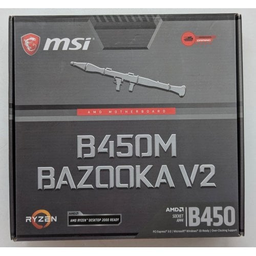 Купить Материнская плата MSI B450M BAZOOKA V2 (sAM4, AMD B450) (Восстановлено продавцом, 713252) с проверкой совместимости: обзор, характеристики, цена в Киеве, Днепре, Одессе, Харькове, Украине | интернет-магазин TELEMART.UA фото