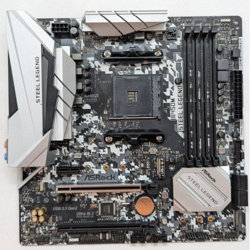 Купить Материнская плата AsRock B450M Steel Legend (sAM4, AMD B450) (Восстановлено продавцом, 713255) с проверкой совместимости: обзор, характеристики, цена в Киеве, Днепре, Одессе, Харькове, Украине | интернет-магазин TELEMART.UA фото