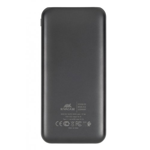 Купити Powerbank Rivacase Rivapower VA2031 10000mAh 10W Black - ціна в Києві, Львові, Вінниці, Хмельницькому, Франківську, Україні | інтернет-магазин TELEMART.UA фото